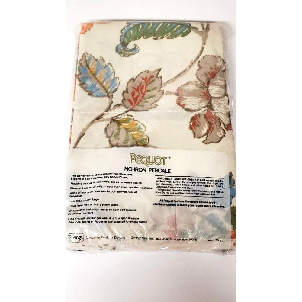 Vintage Pequot Percale Full Size Sheet Set 4 PC New in Package (1 Opened)‎